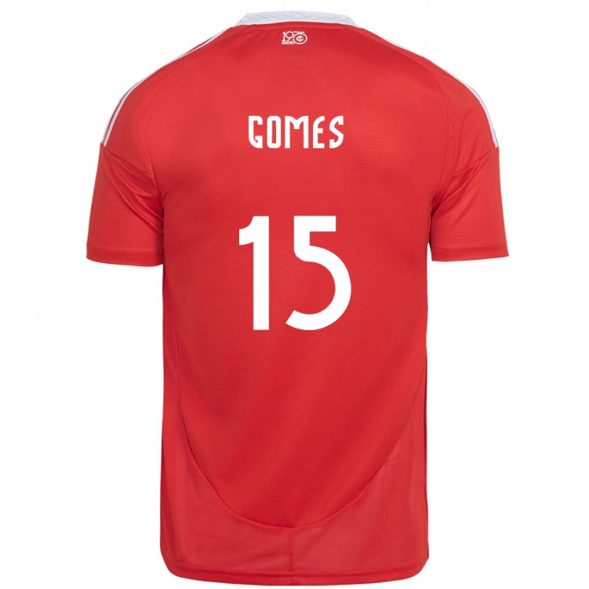 Danxen Dámské Bruno Gomes #15 Bílá Červená Domů Hráčské Dresy 2025/26 Dres