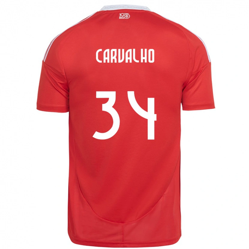 Danxen Dámské Gabriel Carvalho #34 Bílá Červená Domů Hráčské Dresy 2025/26 Dres