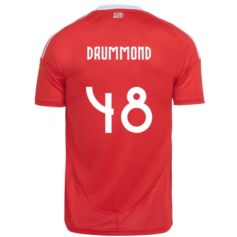 Danxen Dámské Lucca Drummond #48 Bílá Červená Domů Hráčské Dresy 2025/26 Dres