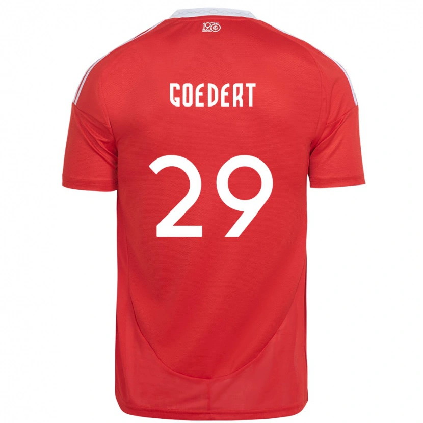 Danxen Dámské Alice Goedert #29 Bílá Červená Domů Hráčské Dresy 2025/26 Dres