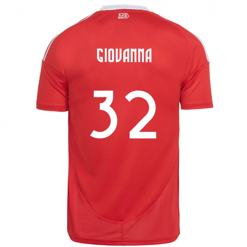 Danxen Dámské Giulia Giovanna #32 Bílá Červená Domů Hráčské Dresy 2025/26 Dres