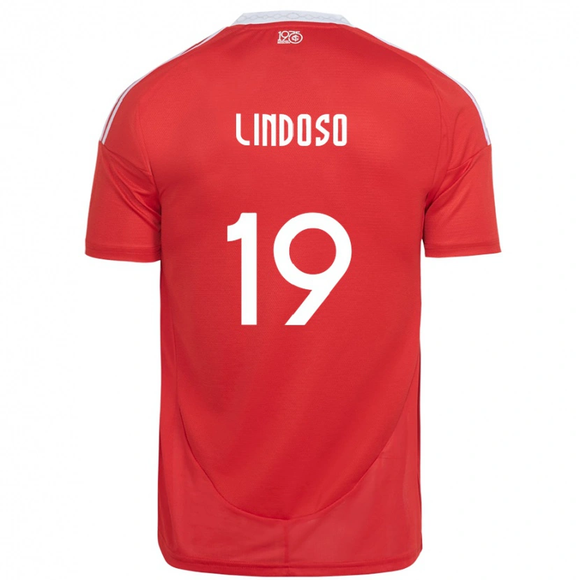 Danxen Dámské Rodrigo Lindoso #19 Bílá Červená Domů Hráčské Dresy 2025/26 Dres