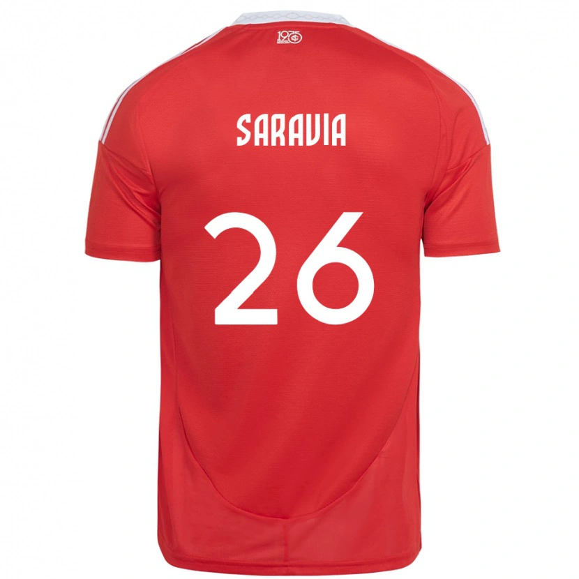 Danxen Dámské Saravia #26 Bílá Červená Domů Hráčské Dresy 2025/26 Dres