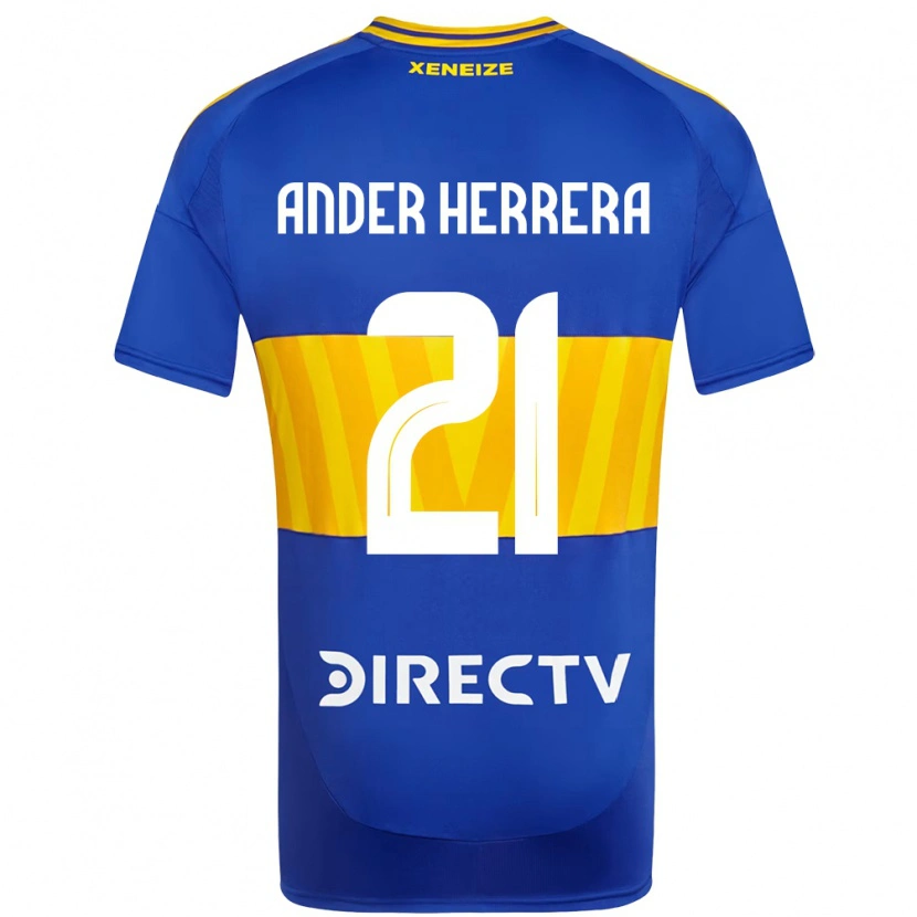 Danxen Dámské Ander Herrera #21 Bílá Modrá Domů Hráčské Dresy 2025/26 Dres