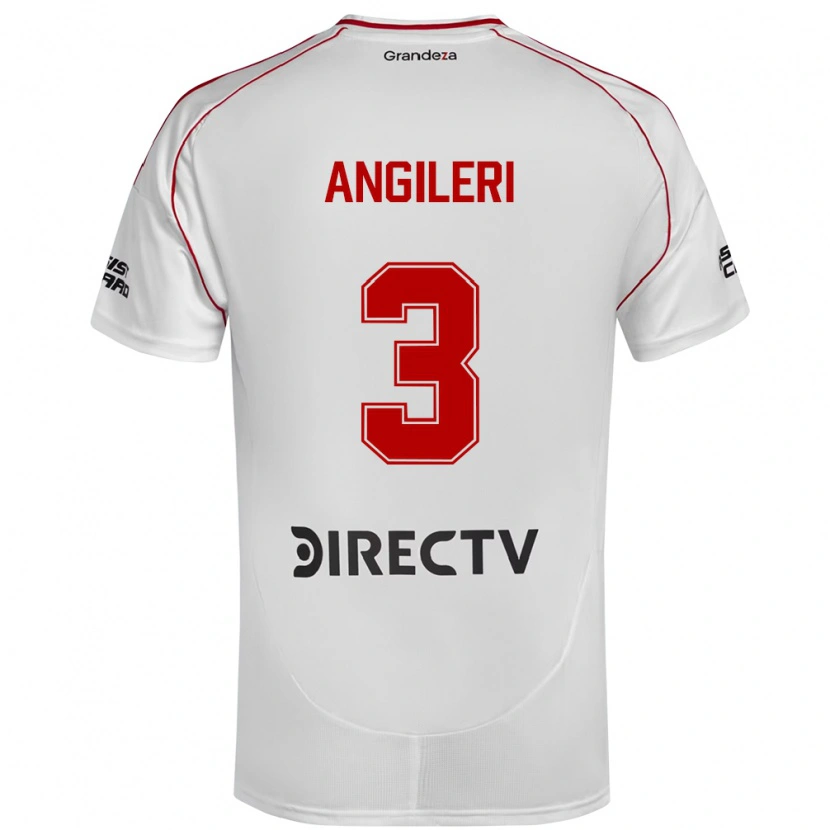 Danxen Dámské Fabrizio Angileri #3 Bílá Červená Domů Hráčské Dresy 2025/26 Dres