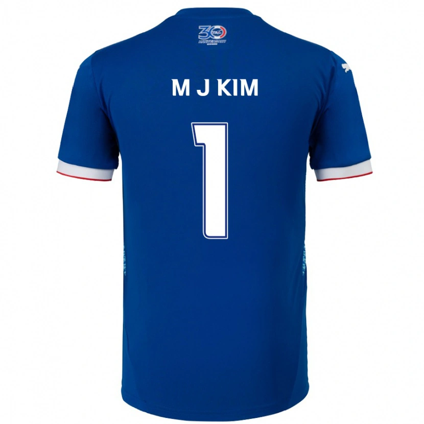 Danxen Dámské Min-Jun Kim #1 Bílá Královská Modrá Domů Hráčské Dresy 2025/26 Dres