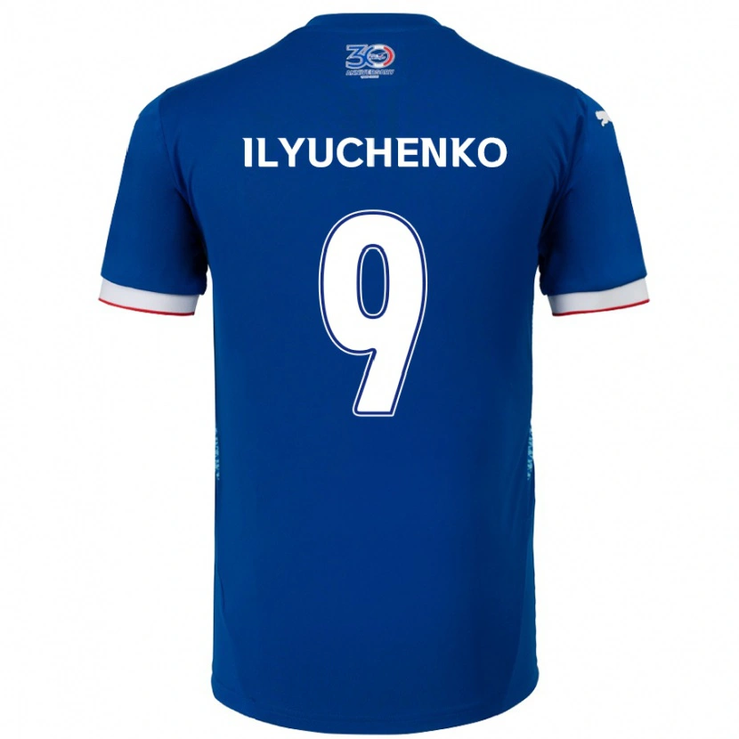 Danxen Dámské Stanislav Ilyuchenko #9 Bílá Královská Modrá Domů Hráčské Dresy 2025/26 Dres