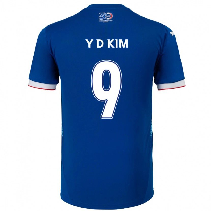 Danxen Dámské Dong-Yeon Kim #9 Bílá Královská Modrá Domů Hráčské Dresy 2025/26 Dres