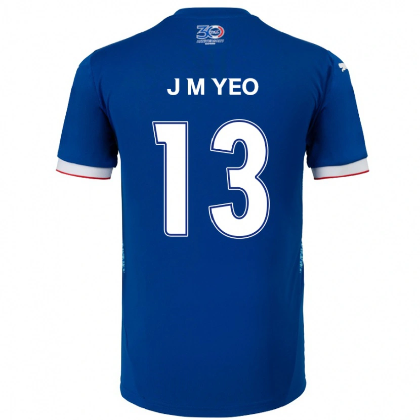 Danxen Dámské Min-Jun Yeo #13 Bílá Královská Modrá Domů Hráčské Dresy 2025/26 Dres