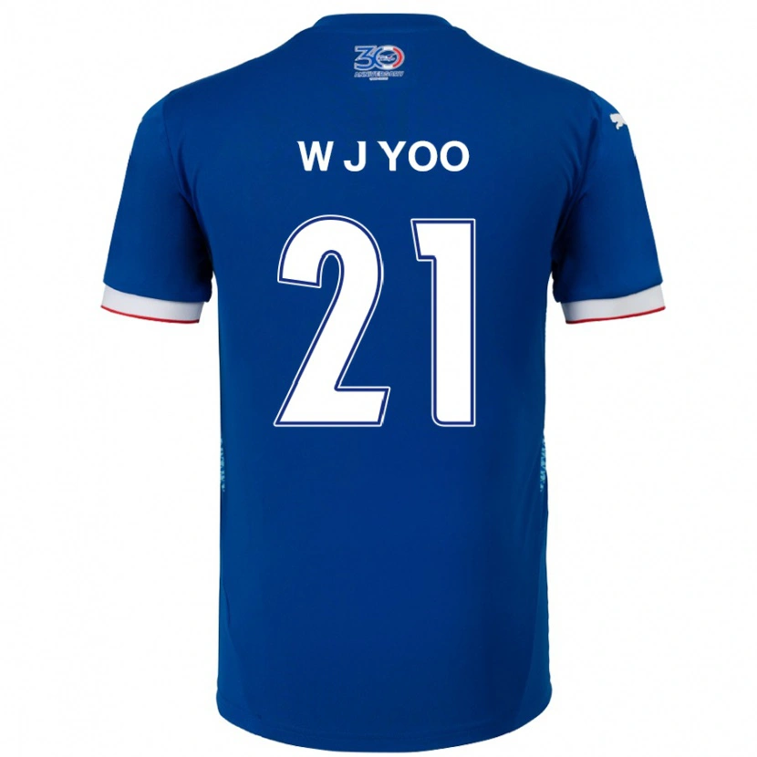 Danxen Dámské Jin-Wook Yoo #21 Bílá Královská Modrá Domů Hráčské Dresy 2025/26 Dres