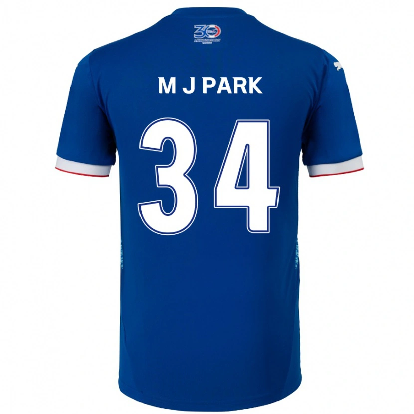 Danxen Dámské Ji-Min Park #34 Bílá Královská Modrá Domů Hráčské Dresy 2025/26 Dres