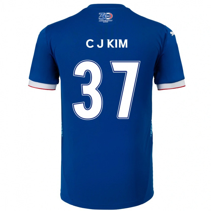 Danxen Dámské Joo-Chan Kim #37 Bílá Královská Modrá Domů Hráčské Dresy 2025/26 Dres