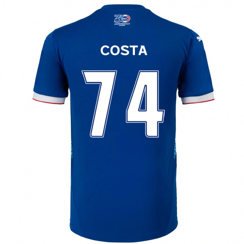 Danxen Dámské Bruno Costa #74 Bílá Královská Modrá Domů Hráčské Dresy 2025/26 Dres