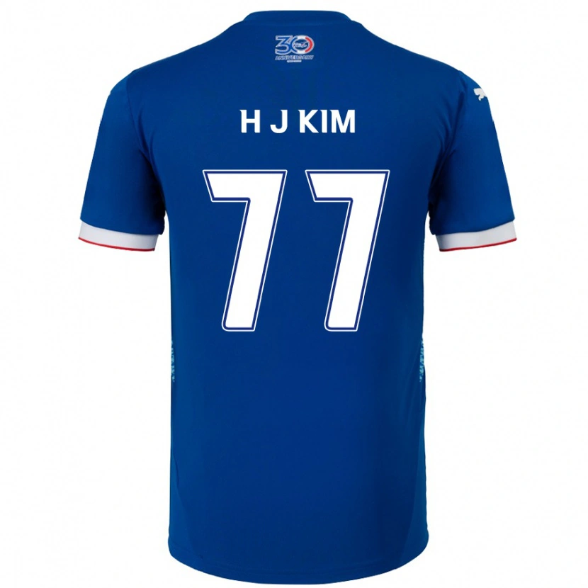 Danxen Dámské Ji-Hyun Kim #77 Bílá Královská Modrá Domů Hráčské Dresy 2025/26 Dres