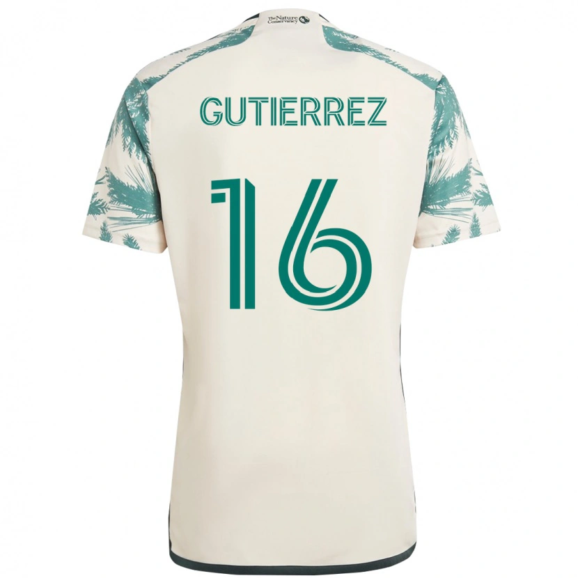 Danxen Dámské Diego Gutiérrez #16 Černá Hnědá Daleko Hráčské Dresy 2025/26 Dres