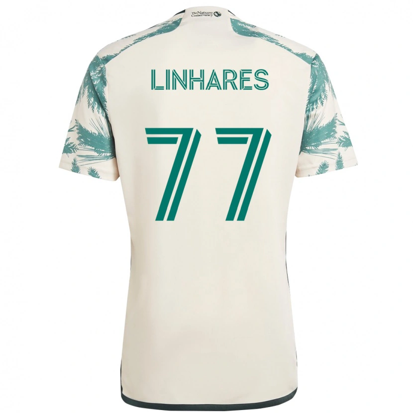 Danxen Dámské Kyle Linhares #77 Černá Hnědá Daleko Hráčské Dresy 2025/26 Dres