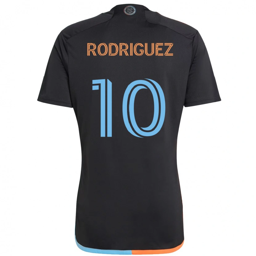 Danxen Dámské Santiago Rodríguez #10 Černá Modrá Oranžová Daleko Hráčské Dresy 2025/26 Dres