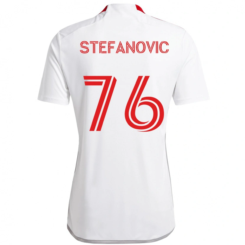 Danxen Dámské Lazar Stefanovic #76 Červená Bílá Daleko Hráčské Dresy 2025/26 Dres