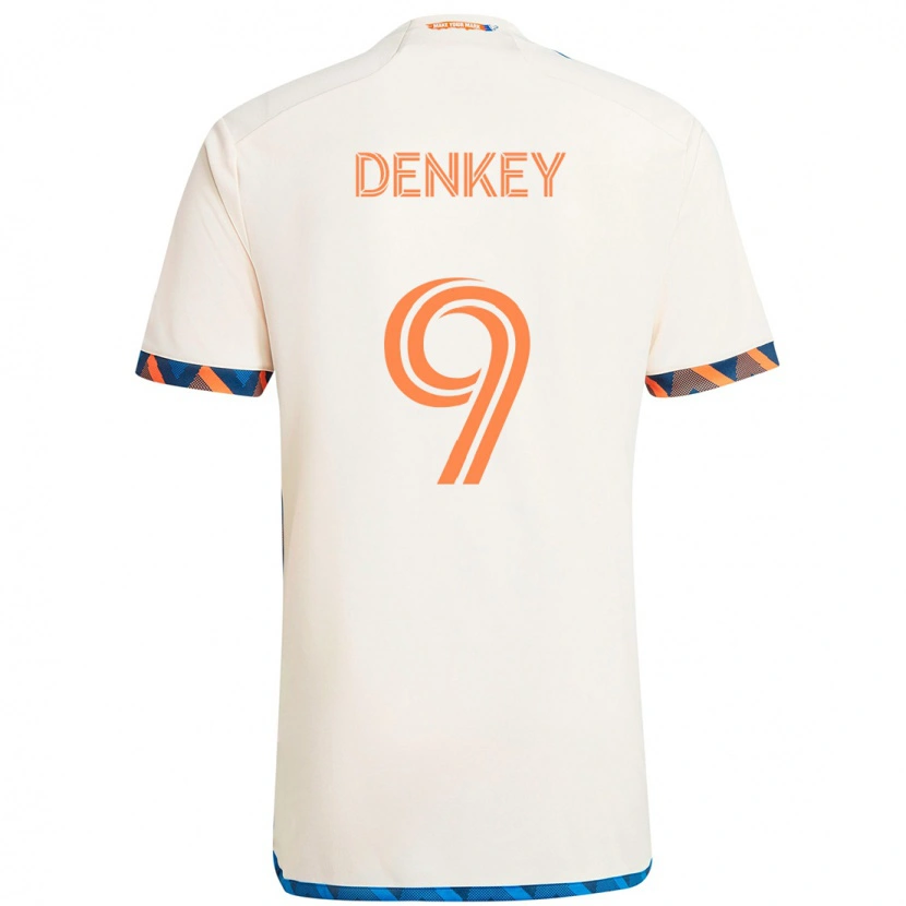 Danxen Dámské Kévin Denkey #9 Tmavě Modrá Oranžová Daleko Hráčské Dresy 2025/26 Dres