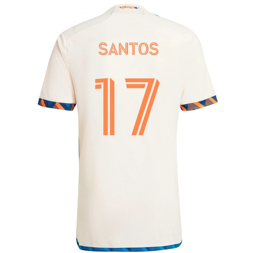 Danxen Dámské Sergio Santos #17 Tmavě Modrá Oranžová Daleko Hráčské Dresy 2025/26 Dres