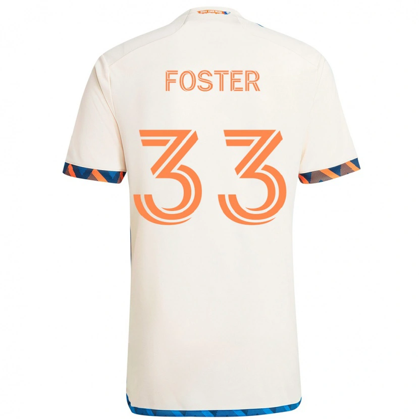 Danxen Dámské Isaiah Foster #33 Tmavě Modrá Oranžová Daleko Hráčské Dresy 2025/26 Dres