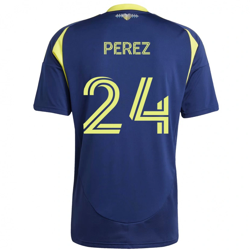 Danxen Dámské Jonathan Pérez #24 Žlutá Námořnická Modrá Daleko Hráčské Dresy 2025/26 Dres