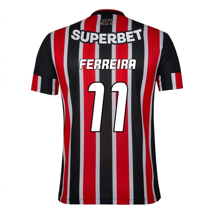 Danxen Dámské Ferreirinha #11 Červená Černá Bílá Daleko Hráčské Dresy 2025/26 Dres