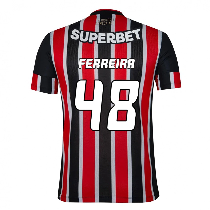Danxen Dámské Lucas Ferreira #48 Červená Černá Bílá Daleko Hráčské Dresy 2025/26 Dres