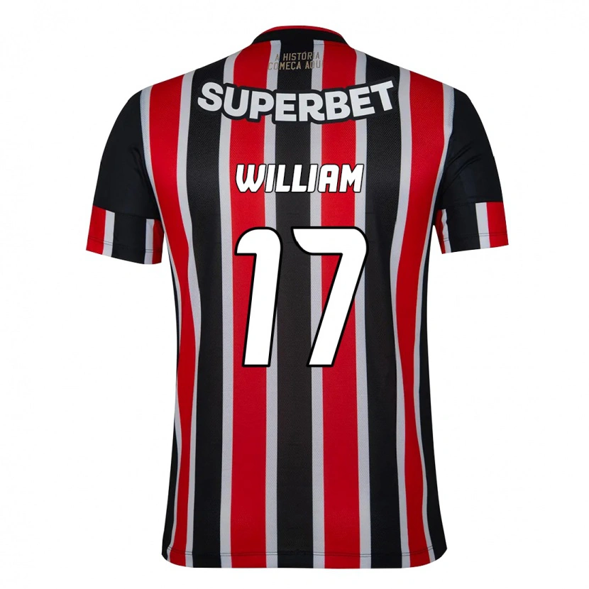 Danxen Dámské William #17 Červená Černá Bílá Daleko Hráčské Dresy 2025/26 Dres