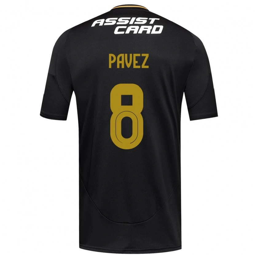 Danxen Dámské Esteban Pavez #8 Černá Bílá Žlutá Daleko Hráčské Dresy 2025/26 Dres