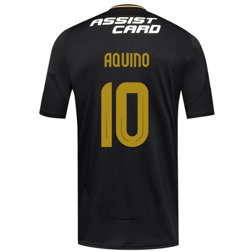 Danxen Dámské Claudio Aquino #10 Černá Bílá Žlutá Daleko Hráčské Dresy 2025/26 Dres