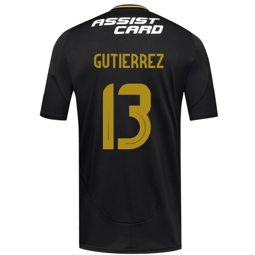 Danxen Dámské Bruno Gutiérrez #13 Černá Bílá Žlutá Daleko Hráčské Dresy 2025/26 Dres