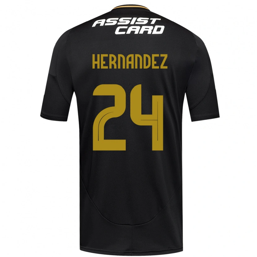 Danxen Dámské Leandro Hernández #24 Černá Bílá Žlutá Daleko Hráčské Dresy 2025/26 Dres