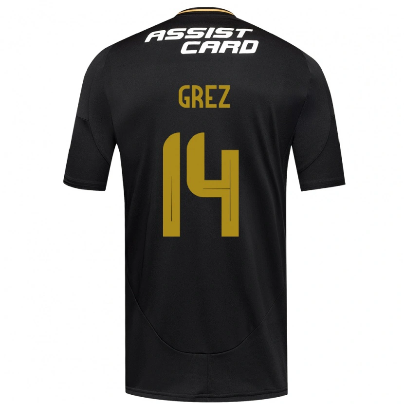 Danxen Dámské Javiera Grez #14 Černá Bílá Žlutá Daleko Hráčské Dresy 2025/26 Dres