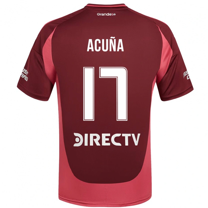 Danxen Dámské Ayelén Acuña #17 Burgundská Purpurová Daleko Hráčské Dresy 2025/26 Dres