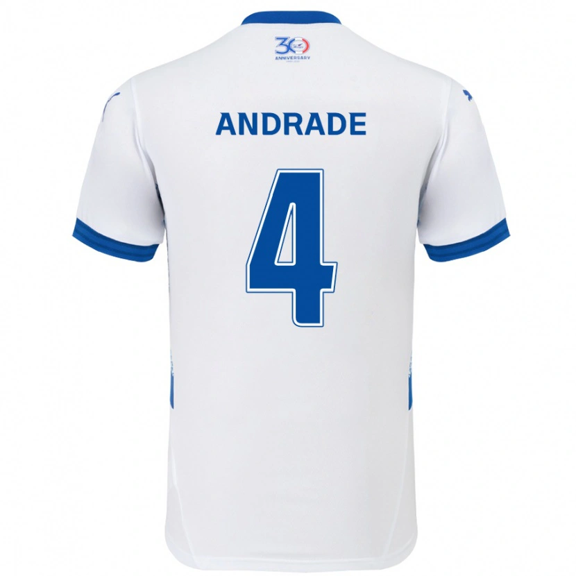 Danxen Dámské Léo Andrade #4 Královská Modrá Bílá Daleko Hráčské Dresy 2025/26 Dres