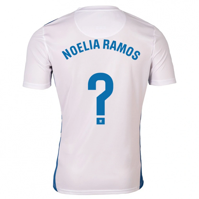 Danxen Dámské Noelia Ramos Álvarez #0 Bílá Modrá Domů Hráčské Dresy 2025/26 Dres