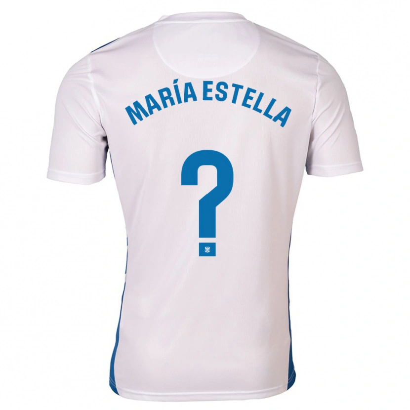 Danxen Dámské María Estella Del Valle #0 Bílá Modrá Domů Hráčské Dresy 2025/26 Dres