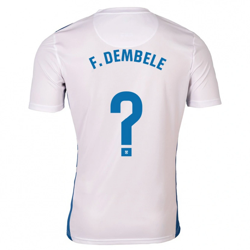 Danxen Dámské Fatou Dembele #0 Bílá Modrá Domů Hráčské Dresy 2025/26 Dres