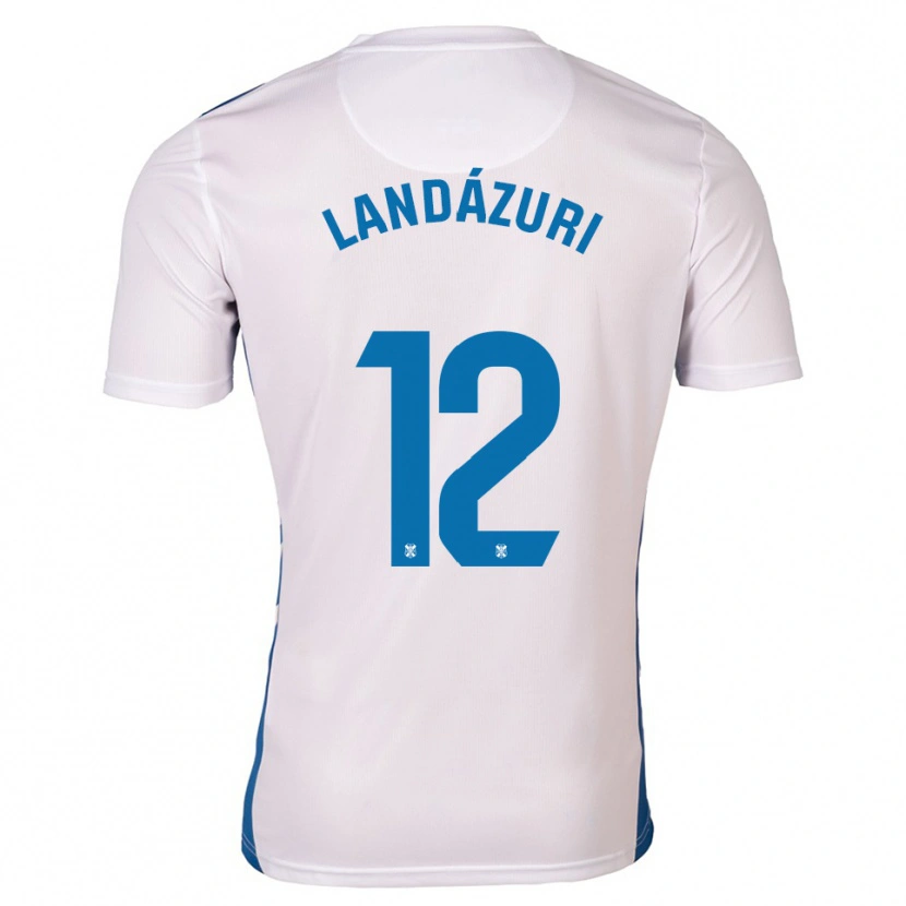 Danxen Dámské Anthony Landázuri #12 Bílá Modrá Domů Hráčské Dresy 2025/26 Dres