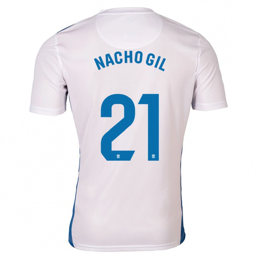 Danxen Dámské Nacho Gil #21 Bílá Modrá Domů Hráčské Dresy 2025/26 Dres