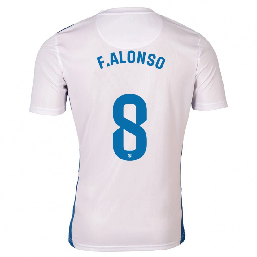Danxen Dámské Félix Alonso #8 Bílá Modrá Domů Hráčské Dresy 2025/26 Dres