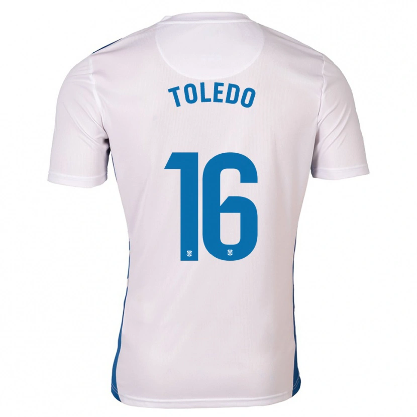Danxen Dámské Adrián Toledo #16 Bílá Modrá Domů Hráčské Dresy 2025/26 Dres