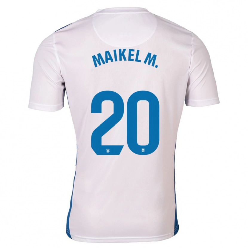 Danxen Dámské Maikel Mesa #20 Bílá Modrá Domů Hráčské Dresy 2025/26 Dres