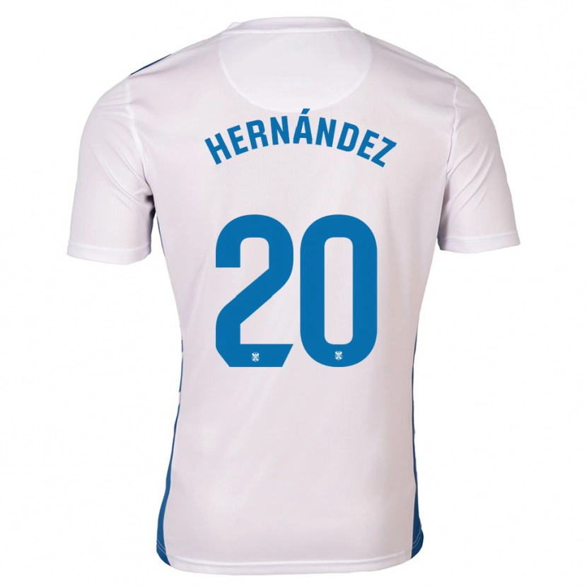 Danxen Dámské Jesús Hernández #20 Bílá Modrá Domů Hráčské Dresy 2025/26 Dres