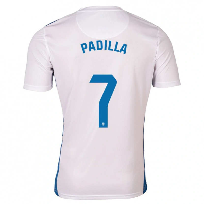 Danxen Dámské Jorge Padilla #7 Bílá Modrá Domů Hráčské Dresy 2025/26 Dres