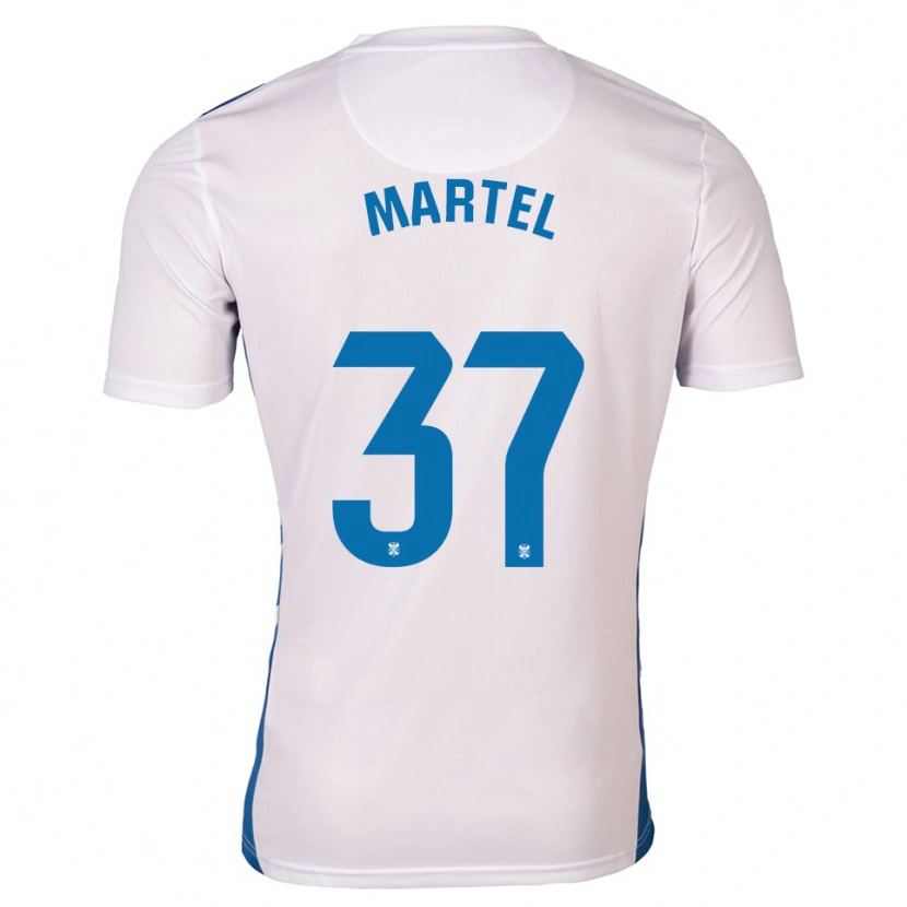 Danxen Dámské Kevin Martel #37 Bílá Modrá Domů Hráčské Dresy 2025/26 Dres