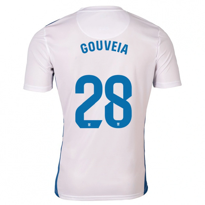 Danxen Dámské Diego Gouveia #28 Bílá Modrá Domů Hráčské Dresy 2025/26 Dres
