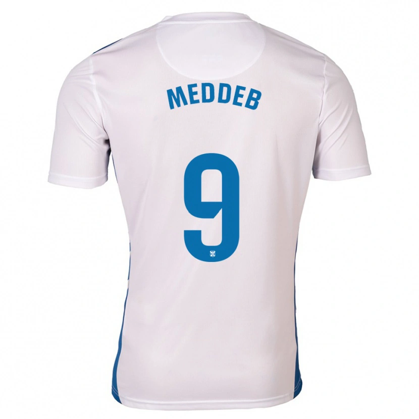 Danxen Dámské Walid Meddeb #9 Bílá Modrá Domů Hráčské Dresy 2025/26 Dres