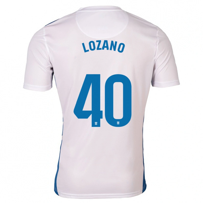 Danxen Dámské Gabriel Lozano #40 Bílá Modrá Domů Hráčské Dresy 2025/26 Dres